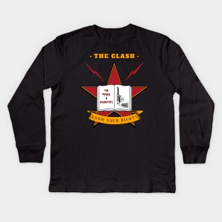 The Clash - Know Your Rights // Full Colour Original Fan Art Design Kids Long Sleeve T-Shirt